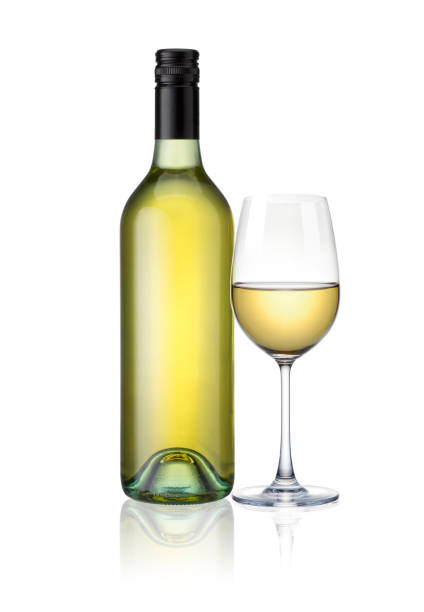 istock bottles of and glasses white wine isolated on white background with clip path 866007216