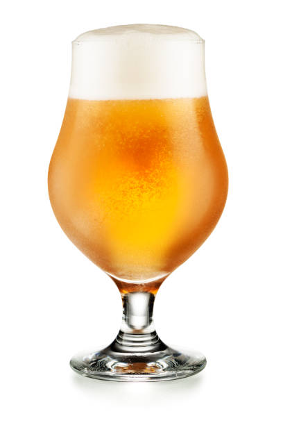 istock Glass of beer isolated on white background 866010292