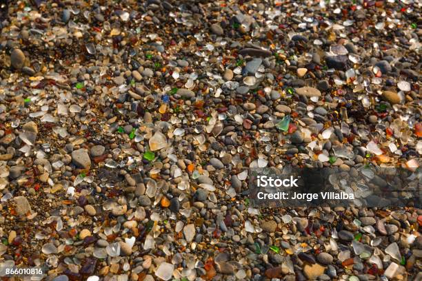 Glass Beach In California Near Fort Bragg Stock Photo - Download Image Now - Beach, Fort Bragg, Glass - Material