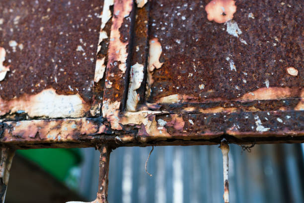 istock Rust on old steel door for use as background ready for add text or graphic in advertise 866010902