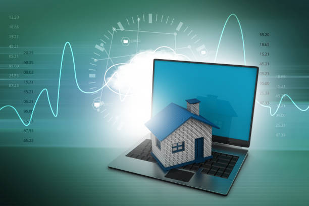 istock Real estate concept with laptop 866011420