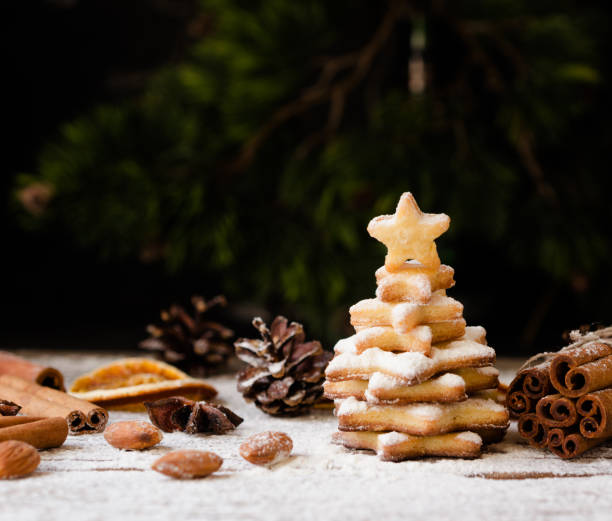 istock small Christmas tree of a gingerbread biscuit, selective focus 866037374