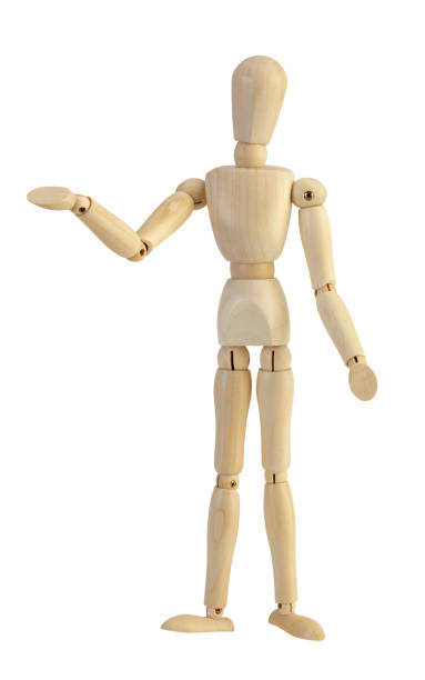 Wooden Mannequin with clipping path