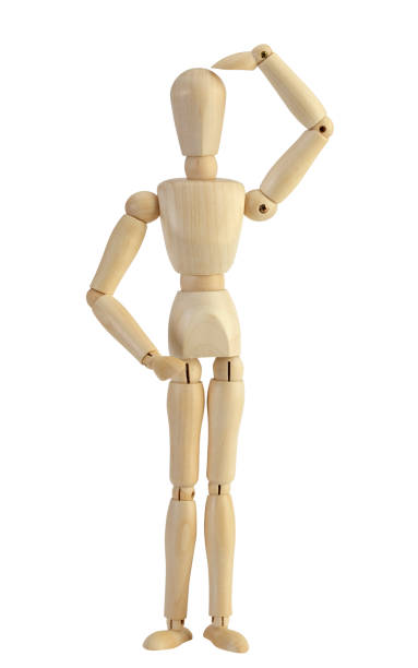 istock Wooden Mannequin with clipping path 866037466