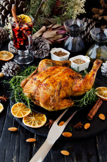 istock Baked chicken for Christmas or New Year 866043632