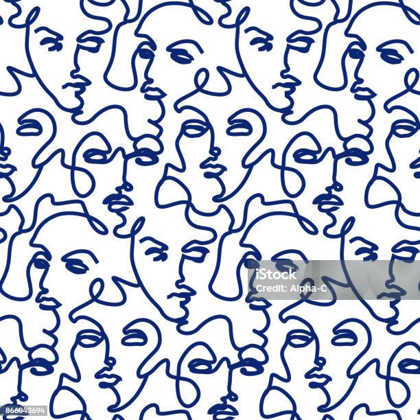 Face Buff Pattern Seamless Face Pattern Stock Illustration - Download Image Now - Human ...