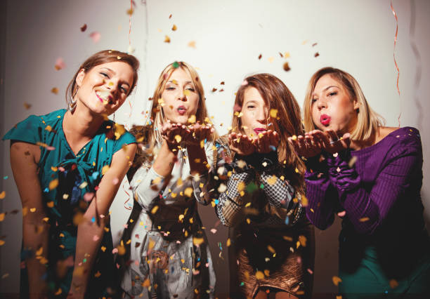istock Group of girls having a party 866044040