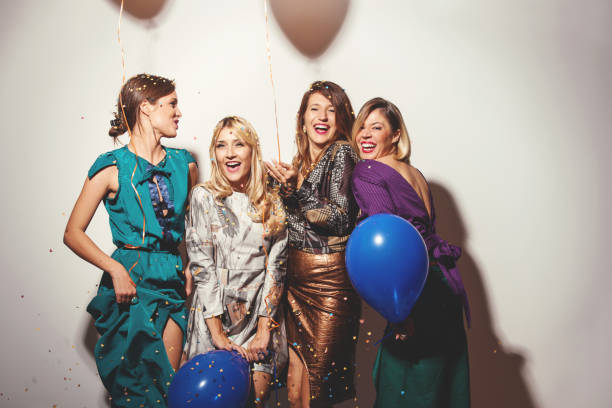 istock Group of girls having a party 866044074