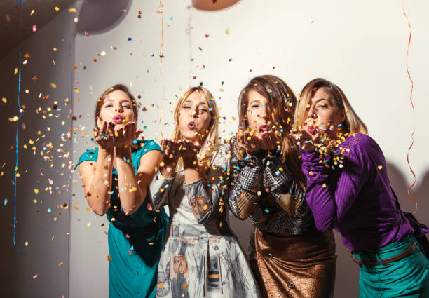 istock Group of girls having a party 866044116