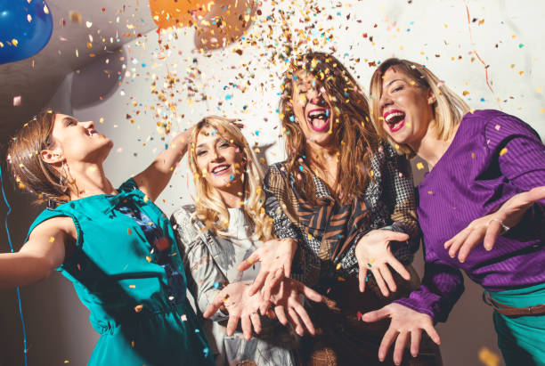 istock Group of girls having a party 866044140