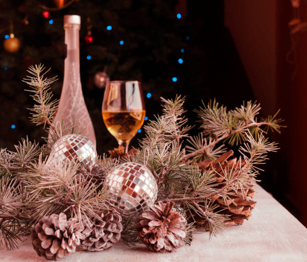 istock Christmas decoration with fir branches 866046762