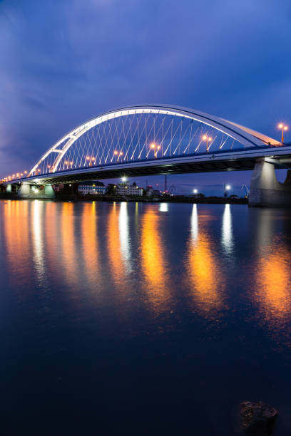 istock Apollo bridge over river Danube. Bratislava, Slovakia. Portrait. 866046766