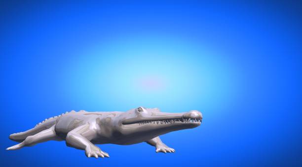istock 3d rendering of a scary reflective crocodile animal 866046880