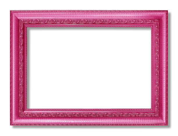 istock The antique red frame on the white background 866047224