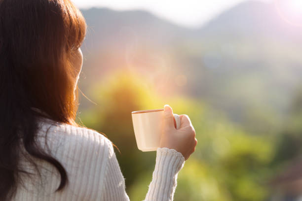 istock Coffee time on the mountain, rear view. 866048052