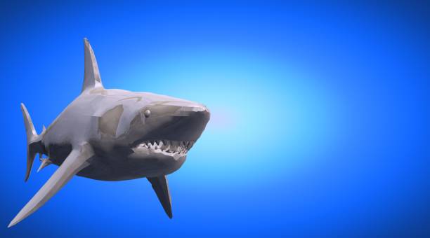 istock 3d rendering of a reflective fish shape swimming with fins 866049506