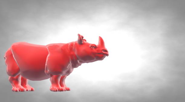 istock 3d rendering of a reflective hippo animal on a circual gradient background 866052560