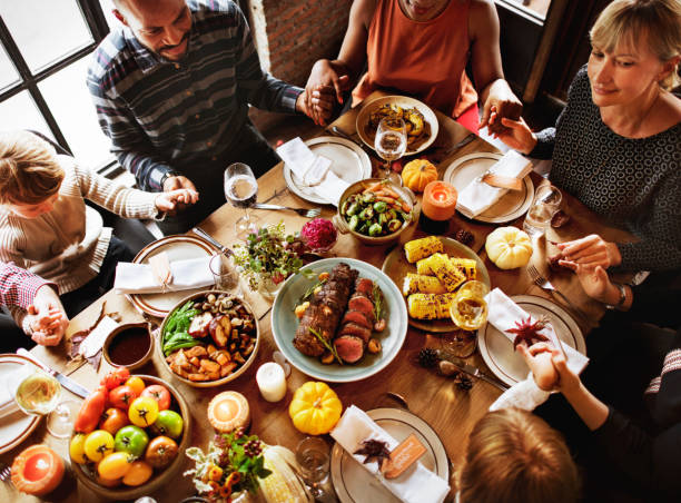 istock People are celebrating Thanksgiving day 866053098