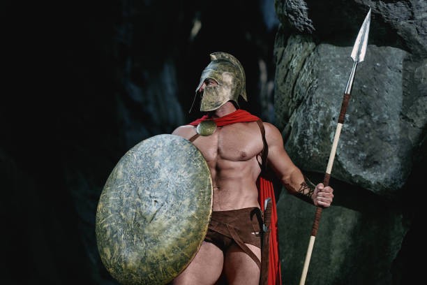 istock Spartan warrior in the woods 866059690