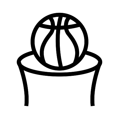 basket ball Thin Line Vector Icon