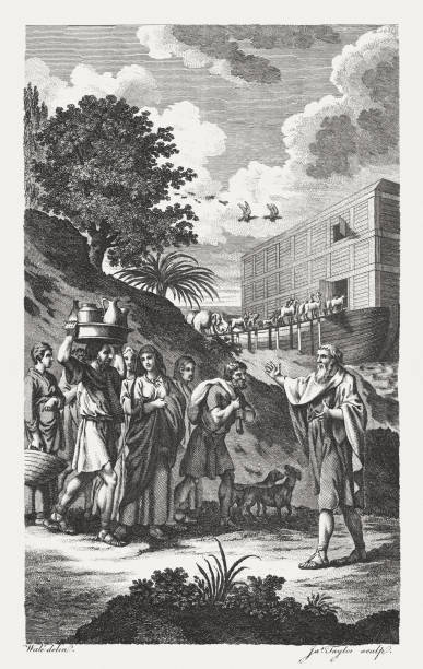 1774 年に、箱舟を入力してノアの家族行く公開 - dormant volcano illustrations点のイラスト素材／クリップアート素材／マンガ素材／アイコン素材