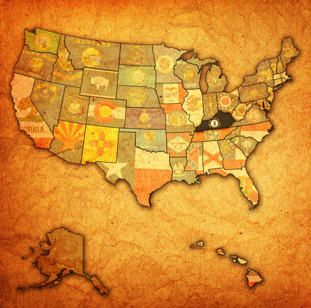 istock kentucky on old vintage map of usa 866079610
