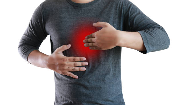 istock MAN with symptomatic acid reflux , suffering from acid reflux 866081032