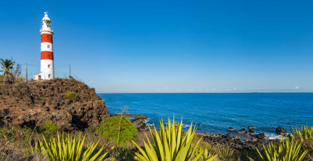 istock Pointe aux Caves also known as Albion lighthouse. Panorama 866083606