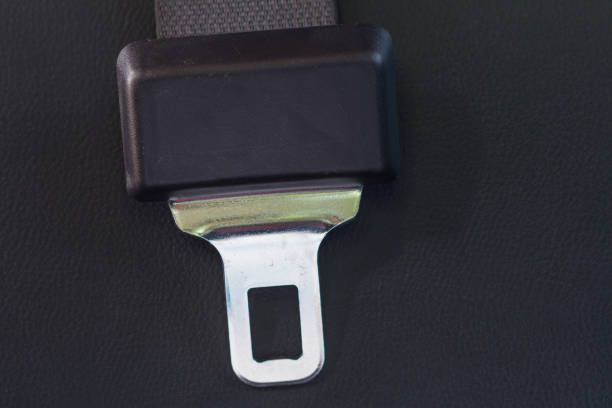 istock seat belt on a black leather in a car 866091012
