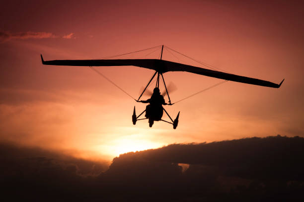 istock Ultralight aircraft silhouette 866091246