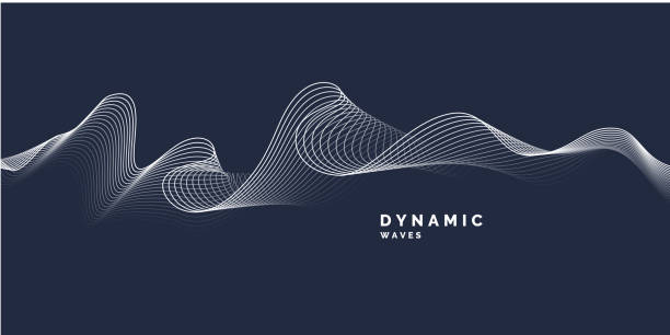 arka plan dinamik bir dalgalar ile - gürültü illüstrasyonlar stock illustrations