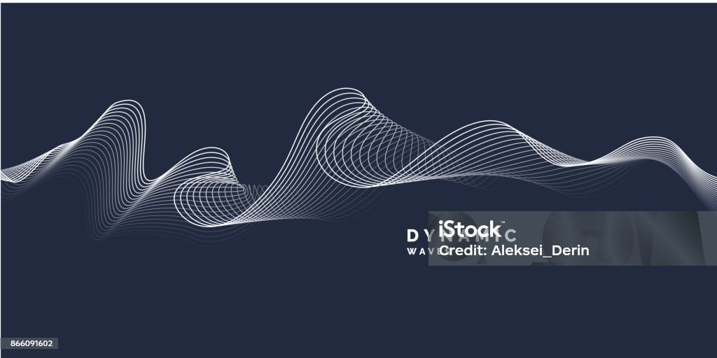 Abstract background with a dynamic waves Abstract background with a dynamic waves. Vector illustration. Wave - Water stock vector