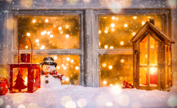 istock Christmas still life with old wooden window 866091964