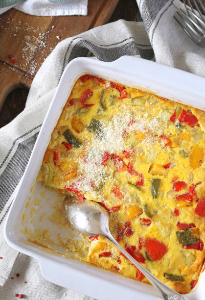 istock Vegetable clafoutis with bell pepper and zucchini 866102876