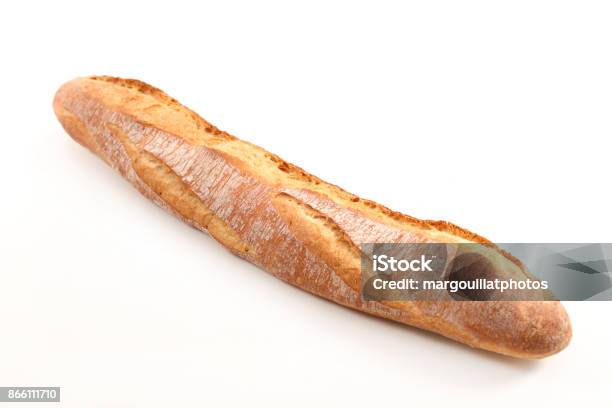 Baguette Isolated On White Background Stock Photo - Download Image Now - Baguette, White Background, France