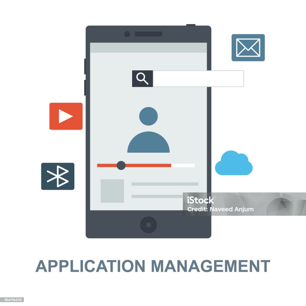 Application Management Abstract Application Management Vector Flat Concept Design Stock Illustration ...