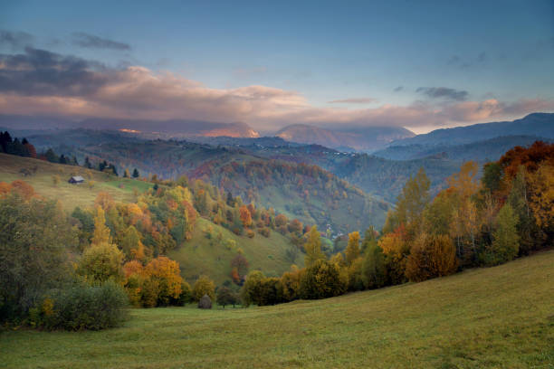 istock Autumn sunrise landscape 866118648