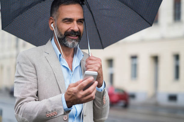 istock Rainy business day for man 866119090