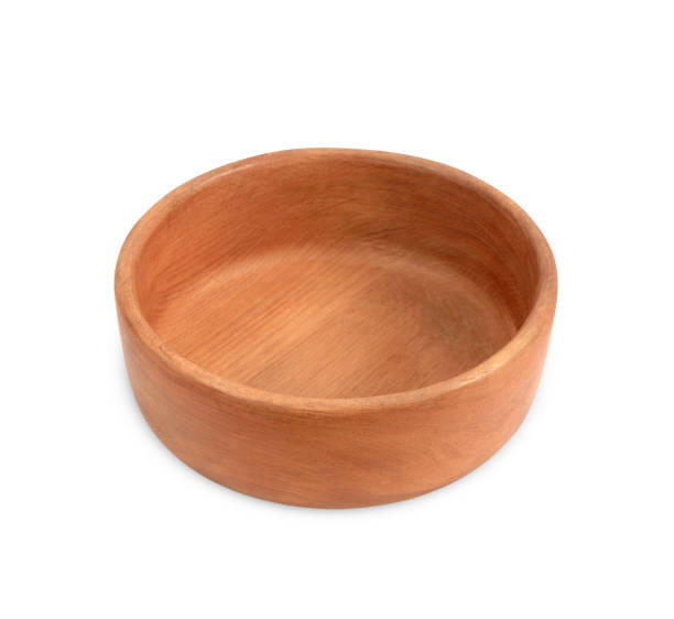 istock Wooden bowl isolated on white 866126674