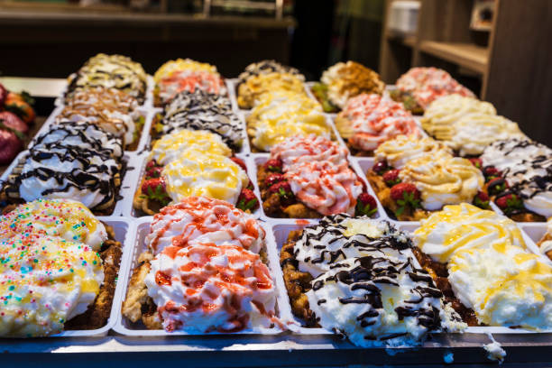 istock Waffle in a candy store in Brussels, Belgium 866131428