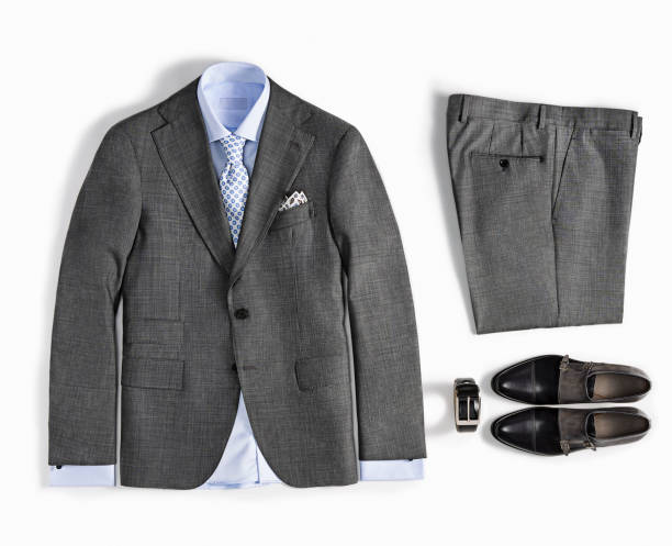 istock Men's clothes isolated on white background 866132392