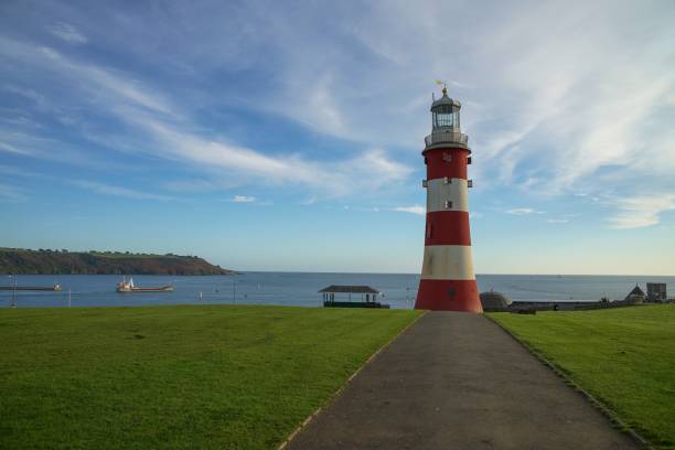 istock Plymouth red and white lighthouse 866138008