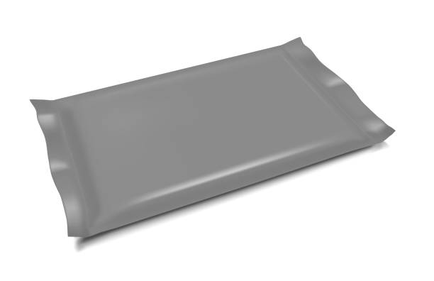 istock Black blank foil food snack pack for chips, candy and other products 866138894