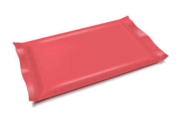 istock Red blank foil food snack pack for chips, candy and other products 866138986