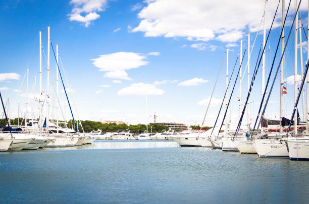 istock Sea dock with boats waiting 866156036