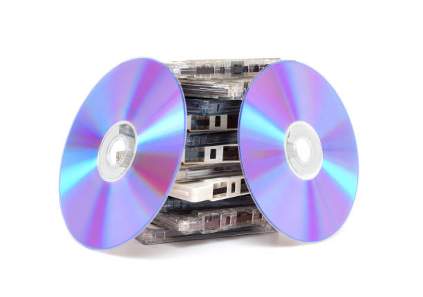 istock Audio cassette to CD isolated on white background 866162320