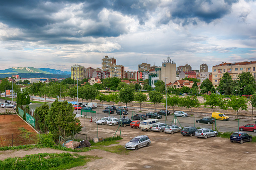 Nis, Serbia May 17, 2017: View of the panorama of Nis from the fortress.