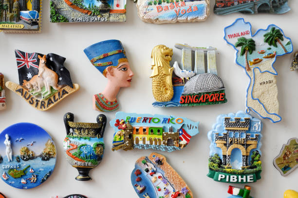 istock Many different souvenir magnets on the fridge 866168458