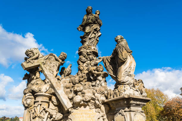 istock Statue of Lutgardis on Charles Bridge in Prague 866168908