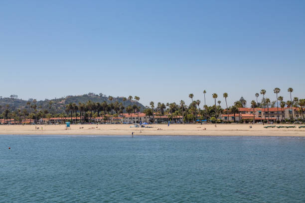 istock Palm Trees and Resort on Santa Barbara Beach 866169318